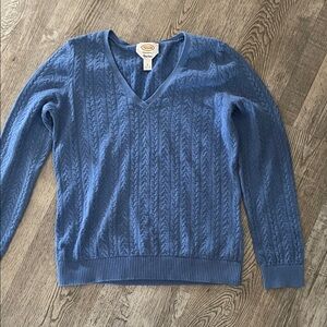 Talbots Blue V-Neck Sweater